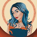 My project in Female Character Portraits in Procreate course. Een project van Traditionele illustratie, Digitale illustratie y Digitale tekening van Sofia Zumpano - 04.02.2022