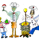 Cocinero mágicos del bosque en color . Ilustrasi tradisional proyek oleh Elena Muñoz - 02.04.2022