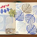 Mijn project van de cursus: Sketchbook met handgemaakte stempels Ein Projekt aus dem Bereich Traditionelle Illustration, Musterdesign, Prägung, Sketchbook und Gravieren von nienke_jelles - 05.02.2022