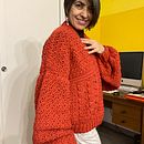 Mi proyecto final : cardigan oversize. . Un proyecto de Diseño de moda, Tejido, DIY, Crochet y Diseño textil de analiaclaudiagomez - 06.02.2022