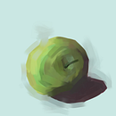 Apple brushwork study. Un progetto di Illustrazione tradizionale di alex_saso14 - 06.02.2022