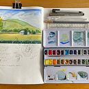 My project in Watercolor Travel Journal course. Un proyecto de Ilustración tradicional, Pintura a la acuarela, Ilustración arquitectónica y Sketchbook de Rebecca Pinheiro - 06.02.2022