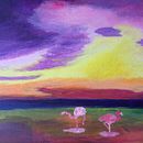 Flamingos . % Filip Karcz tarafından hazırlanan Tablo projesi - 02.07.2022