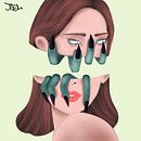 Mi Proyecto del curso: Head Divided . Ilustrație tradițională, Desen, Ilustrație digitală, Desen de portret, Desen digital și Pictură digitală de Sebastian Orozco - 02.07.2022