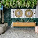 Eva Sonaike's African Inspired Bathroom for C.P.Hart. Interior Design, Interior Architecture, Product Design, and Pattern Design project by Eva Sonaike - 11.23.2021
