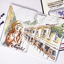 My project in Artistic Watercolor Sketching: Dare to Express Your Ideas course. Projekt z dziedziny Trad, c, jna ilustracja, Sketching, Kreat, wność,  R, sunek, Malowanie akwarelą i Sketchbook użytkownika Anna Banani - 11.02.2022