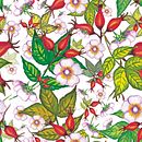 Mi Proyecto del curso: Motivos para repetir. Traditional illustration, Pattern Design, Watercolor Painting, and Printing project by Fanny Mendoza - 02.07.2022