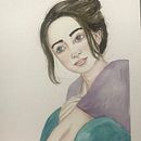 Meu projeto do curso: Retrato em aquarela a partir de uma fotografia. Un projet de Illustration traditionnelle, Aquarelle , et Dessin de portrait de Evelyn Galdino - 01.02.2022
