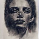 My project in Artistic Charcoal Portraiture: Creating Atmosphere course. Un proyecto de Ilustración tradicional, Bellas Artes, Dibujo, Dibujo de Retrato, Dibujo realista y Dibujo artístico de Di Sun - 13.02.2022