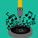 CONNECTING WITH MUSIC . % Rodrigo Alberto Ghelfi Jugo tarafından hazırlanan Geleneksel illüstras, Ve on projesi - 02.13.2019