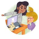 La Rivista Dei Ragazzi "Cecilia, Birillo e la Scienza". Traditional illustration, Children's Literature, Character Design, Picturebook, and Drawing project by Marta Ronci - 02.14.2022