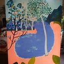 Mijn project van de cursus: Natuur schilderen met acrylverf: van notitieboekje tot canvas. Traditional illustration, Painting, Acr, lic Painting, and Sketchbook project by greet marien - 02.15.2022