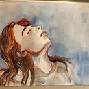 My project in Artistic Portrait with Watercolors course. Un proyecto de Bellas Artes, Pintura, Pintura a la acuarela y Dibujo de Retrato de Noémie Plante - 16.02.2022