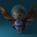Mi Proyecto del curso: Owlynaut. Projekt z dziedziny Trad, c, jna ilustracja, Projektowanie postaci, Ilustracja c, frowa,  Modelowanie 3D i Manga użytkownika Leonardo - 15.02.2022
