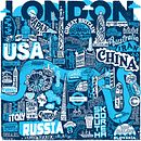 London Olympic city. Traditional illustration, T, pograph, Screen Printing, and Graphic Design project by Andy Smith - 02.16.2022