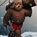 Meu projeto do curso: Pintura digital de personagens: ilustre com luz e cor :  Ursão Soviético Ein Projekt aus dem Bereich Traditionelle Illustration, Design von Figuren, Digitale Illustration und Digitale Malerei von Felipe Araujo - 03.11.2020