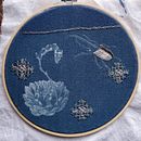 Mi Proyecto del curso: Bluework: cianotipia y bordado. Un progetto di Artigianato, Belle arti, Stampa, DIY, Stampa tessile, Textile Design, Ricamo e Fotografia di Móntserrat Ramos - 19.02.2022