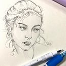 My project in Portrait Sketchbooking: Explore the Human Face course. Un proyecto de Bocetado, Dibujo, Dibujo de Retrato, Dibujo artístico y Sketchbook de pim_khanigpus - 20.02.2022