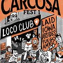Carcosa Fest 1 cartoon poster. Ilustração tradicional, Design de personagens, e Desenho projeto de Ignacio Aznar de Legarra - 01.02.2022