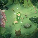 Saria in the Forest. Un proyecto de Ilustración tradicional, Dibujo, Ilustración digital, Pintura a la acuarela y Teoría del color de dodidouda - 21.02.2022