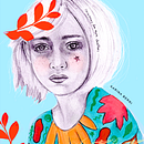 Mi Proyecto del curso: Retrato con lápiz, técnicas de color y Photoshop . Ilustrație tradițională, Arte plastice, Desen în creion, Desen, Ilustrație digitală și Desen de portret de Karina Berri - 02.22.2022