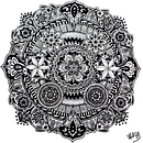 Mi Proyecto del curso: El arte de dibujar mandalas: crea patrones geométricos. Een project van  Tekening y  Illustratie met inkt van Alejandra Valeria Bicciconti Sabattini - 14.02.2022