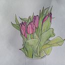 My project in Botanical Sketchbooking: A Meditative Approach course. Projekt z dziedziny Trad, c, jna ilustracja, Sketching,  R, sunek, Malowanie akwarelą, R, sunek botaniczn i Sketchbook użytkownika mrsrkey - 23.02.2022