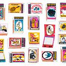 An exploration of vintage matchbox designs. Traditional illustration, Arts, Crafts, Fine Arts, Screen Printing, and Creativit project by Charlotte Farmer - 02.23.2022