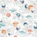 Estampa Cosmos para fraldas ecológicas da marca Lêli Ecofraldas. Estamparia têxtil projeto de Mariana Terleski - 24.02.2022
