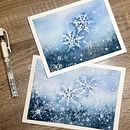 Fiocchi di neve . Watercolor Painting, Fine Arts, and Painting project by Delia Florentina Zara - 01.19.2022