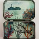 El mar en una lata - Cajitas. Un proyecto de Ilustración tradicional, Bellas Artes, Creatividad, Dibujo, Dibujo artístico, Ilustración infantil e Ilustración con tinta de Miriam González Gil - 25.02.2022