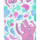 My project in Illustration Techniques to Unlock your Creativity course. Een project van  Ontwerp, Traditionele illustratie,  Beeldende kunst, Schilderij,  Creativiteit, Creativiteit met kinderen y Sketchbook van Iida Siikaoja - 26.02.2022
