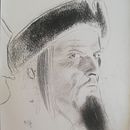Nikolay Cherkasov. (Ivan the terrible, 1944).. Een project van Traditionele illustratie, Tekening met potlood y Realistische tekening van Max Ríoseras - 26.02.2022