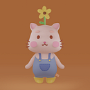 Meu projeto do curso: Criação de personagens Kawaii em 3D com Blender. Traditional illustration, Character Design, Digital Illustration, 3D Modeling, and Manga project by Maria Eduarda - 02.26.2022