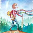 Autoportrait. Projekt z dziedziny Trad, c, jna ilustracja i Malowanie akwarelą użytkownika Claire-Marie Algros - 27.02.2022