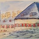 My project in Architectural Sketching with Watercolor and Ink course. Esboçado, Desenho, Pintura em aquarela, Ilustração arquitetônica, Sketchbook e Ilustração com tinta projeto de erin83070 - 27.02.2022