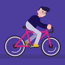 My project in Animation and Design of Characters in After Effects course - Man riding a bicycle . % Lis Anisa Fazrin tarafından hazırlanan Hareketli Grafikler, Animas, on, Karakter Tasarımı, Karakter Animas, onu, 2D Animas, Ve on projesi - 02.27.2022