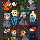 O castelo Animado, versão kawaii. Ilustração tradicional, Design de personagens, Ilustração digital, Mangá, Design, Cinema, Vídeo e TV, Design gráfico, Pintura, e Comic projeto de Priscila Monteiro Cândido - 05.12.2021