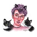 Mi Proyecto del curso: Retrato ilustrado en acuarela. Un proyecto de Ilustración tradicional, Bellas Artes, Pintura, Dibujo, Pintura a la acuarela, Dibujo de Retrato y Dibujo artístico de Marcela Mantilla - 03.12.2021