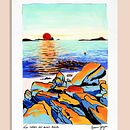 les rochers sont encore chauds. Ilustração tradicional projeto de Jeanne Guyon - 10.08.2021