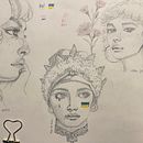 My project in Portrait Sketchbooking: Explore the Human Face course. Een project van  Schetsen,  Tekening,  Portrettekening,  Artistieke tekening y Sketchbook van koolkat813 - 04.03.2022