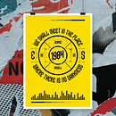 1984 Poster and Decal. Un proyecto de Diseño, Diseño gráfico y Tipografía de Andrew West - 04.03.2022