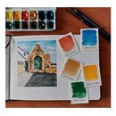 Il mio progetto del corso: Diario di viaggio ad acquerello. Projekt z dziedziny Trad, c, jna ilustracja, Malowanie akwarelą,  R, sunek architektoniczn i Sketchbook użytkownika inchiostro_pastrocchio - 04.03.2022