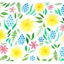 My project in Vibrant Floral Patterns with Watercolors course. Traditional illustration, Pattern Design, Watercolor Painting, and Botanical Illustration project by chan_trieu - 03.06.2022