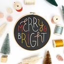Holiday 2021. Un proyecto de Bordado y Lettering de Cristin Morgan - 07.03.2022