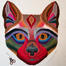 Punch needle abstract colourful cat wall hanging. Punch needle, Artes plásticas, Criatividade, Decoração de interiores, e Tecido projeto de AnnA - 06.03.2022