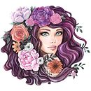 Betty Flower. Ilustração tradicional, Artes plásticas, Design floral e vegetal, Mangá, Ilustração editorial, Ilustração com tinta, Pintura em aquarela, Desenho, Desenho a lápis, Criatividade, e Pintura projeto de Valentina Marinaccio - 08.03.2022