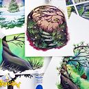Mein Kursprojekt: Märchenlandschaften mit Gouache malen. Un proyecto de Ilustración tradicional, Pintura y Pintura gouache de Christina Siffert - 08.03.2022