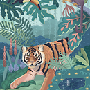 Jungle Tiger. Traditional illustration, Digital Illustration, and Naturalistic Illustration project by Asia Orlando - 03.10.2022