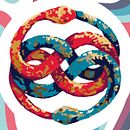 Doble ouróuborus. Traditional illustration, Design, and Vector Illustration project by silver123 - 11.19.2021